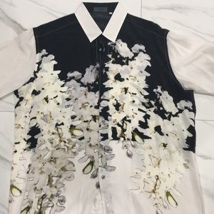 Messori bottom down shirt 100% silk